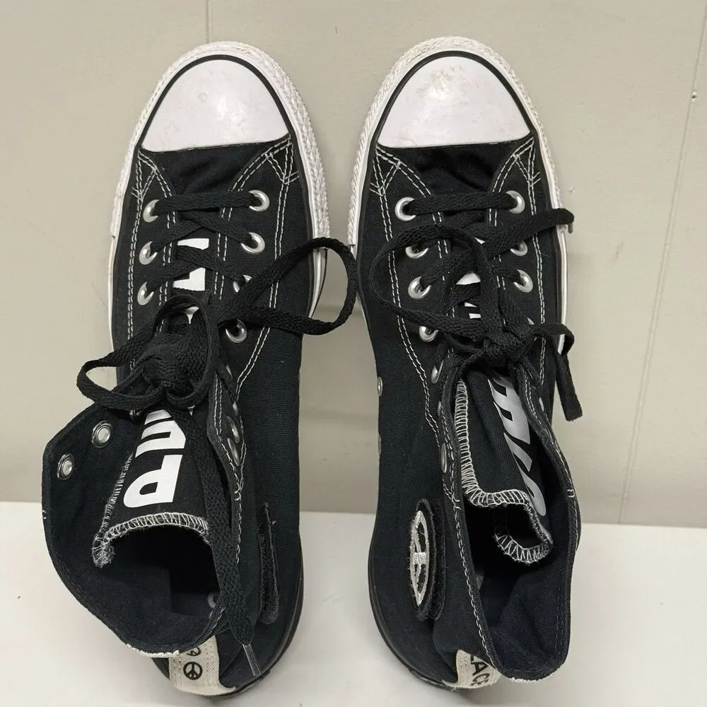 Converse Chuck Taylor All Star Seek Peace Black High Top 165766F Men 9 Women 11
